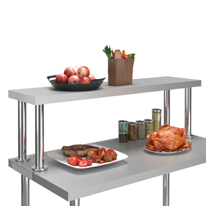 Edelstahl Aufsatzboard für Arbeitstisch 120 cm