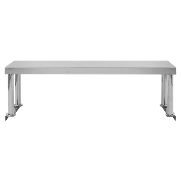 Edelstahl Aufsatzboard für Arbeitstisch 120 cm