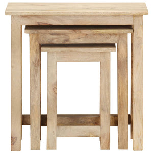 vidaXL Tables gigognes 3 pcs. Bois de manguier massif