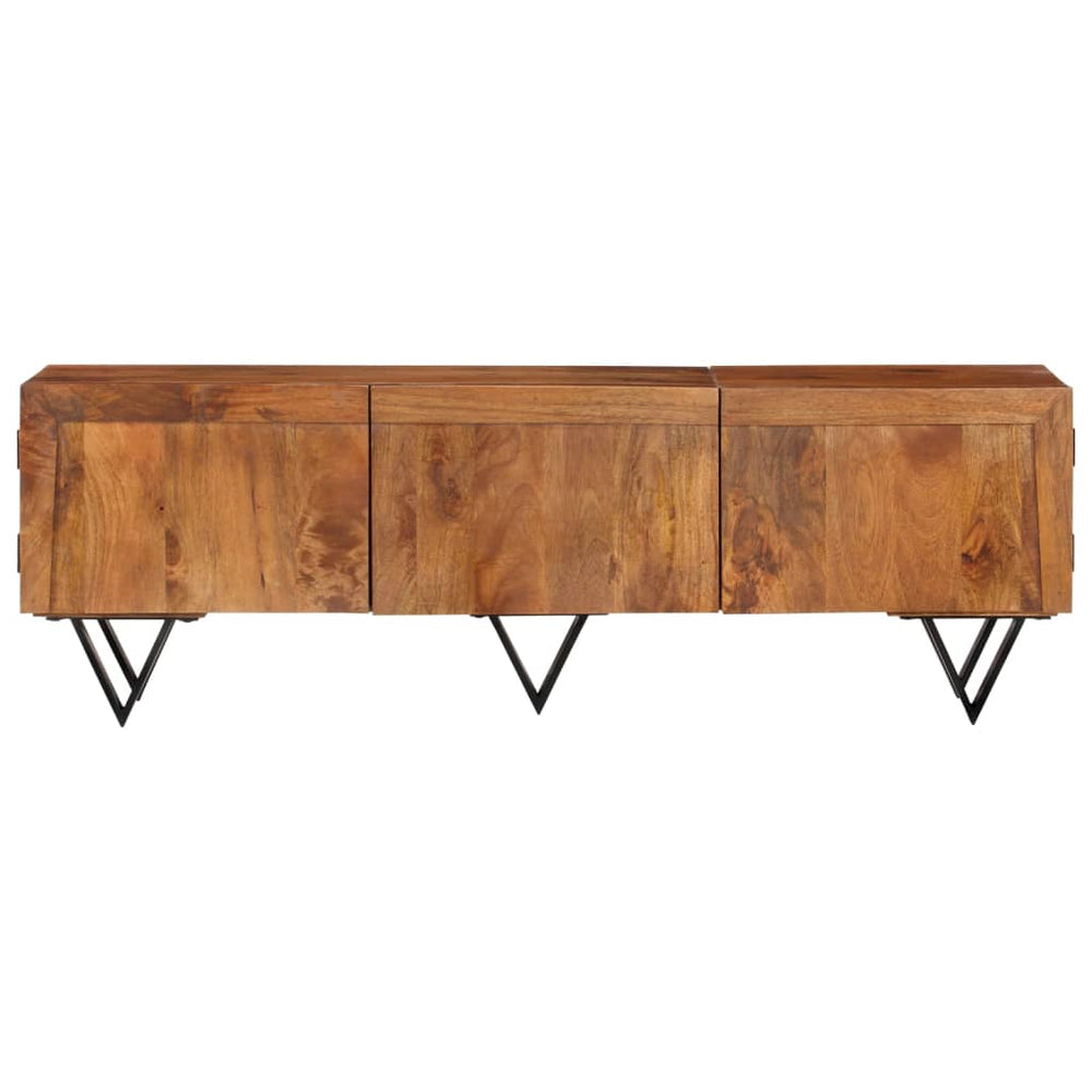 vidaXL Meuble TV 140x30x46 cm Bois de manguier massif