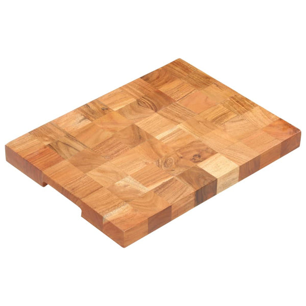 Hackblock 40×30×3,8 cm Akazie Massivholz