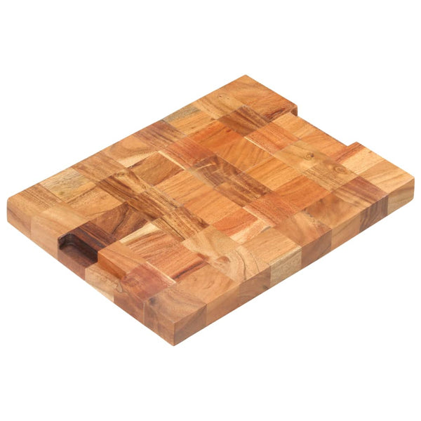 Hackblock 40×30×3,8 cm Akazie Massivholz