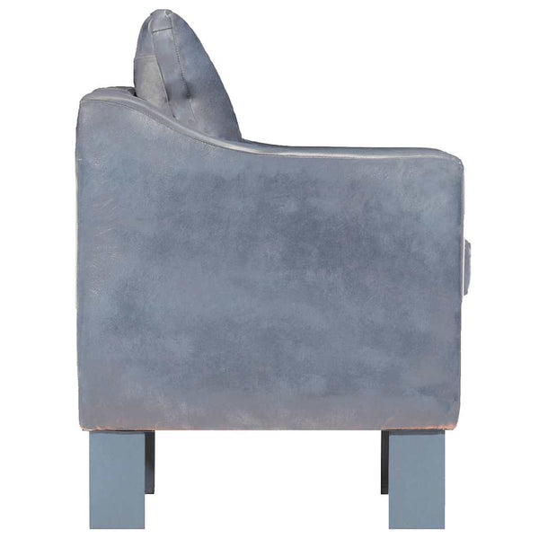 Sessel Grau Echtleder
