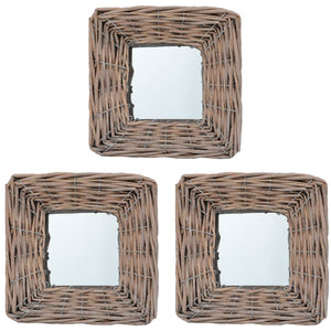 Spiegel 3 Stk. 15×15 cm Weide