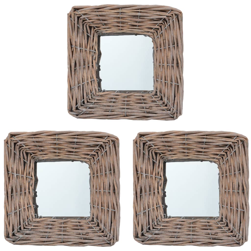 Spiegel 3 Stk. 15×15 cm Weide