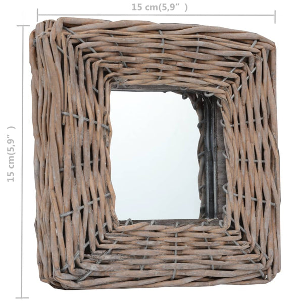 Spiegel 3 Stk. 15×15 cm Weide