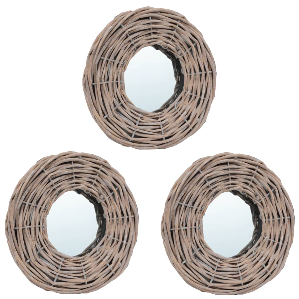 vidaXL Miroirs 3 pcs 15 cm Saule