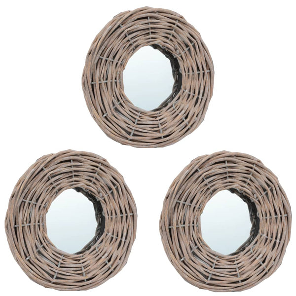 vidaXL Miroirs 3 pcs 15 cm Saule