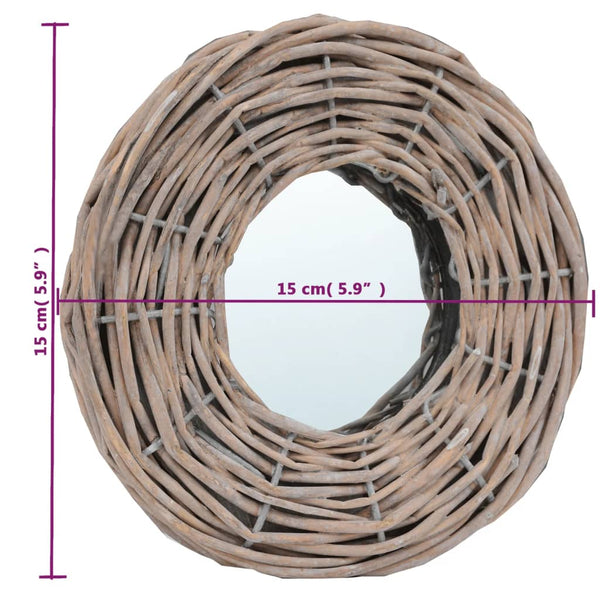 vidaXL Miroirs 3 pcs 15 cm Saule