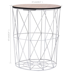 Couchtisch Weiß Ø 47 cm