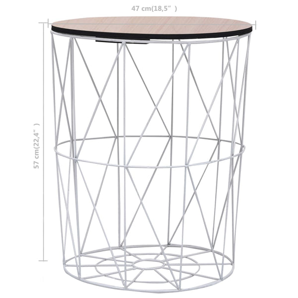 Couchtisch Weiß Ø 47 cm