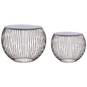 vidaXL Tables basses 2 pcs Doré