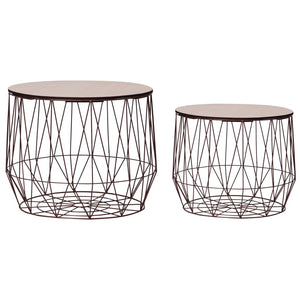 vidaXL Coffee Tables 2 pcs. Copper