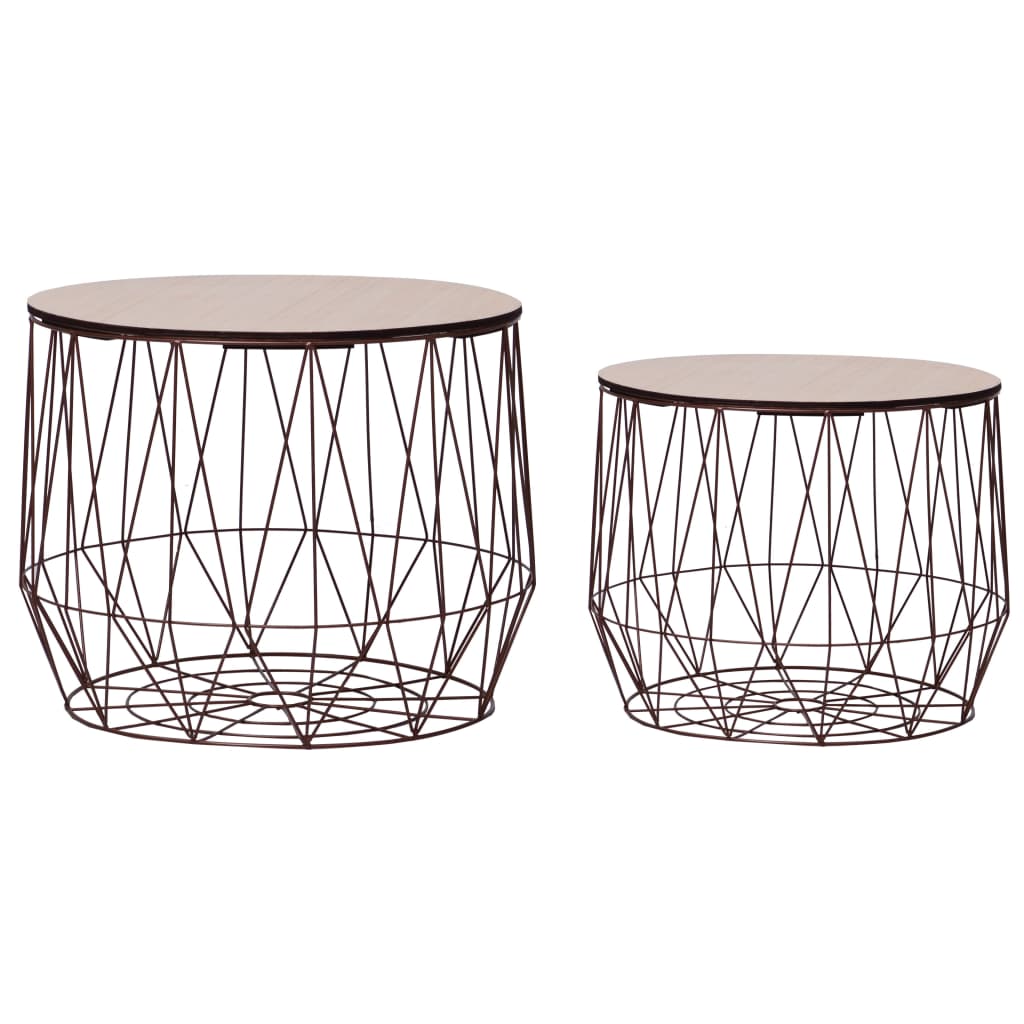 vidaXL Coffee Tables 2 pcs. Copper