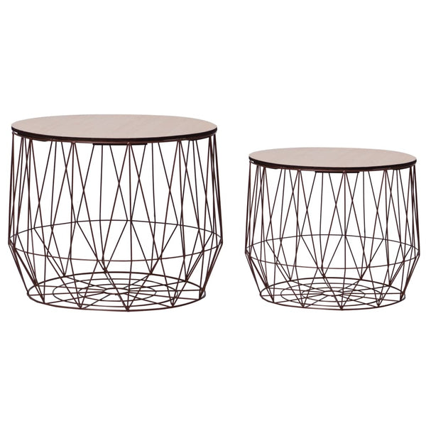 vidaXL Coffee Tables 2 pcs. Copper