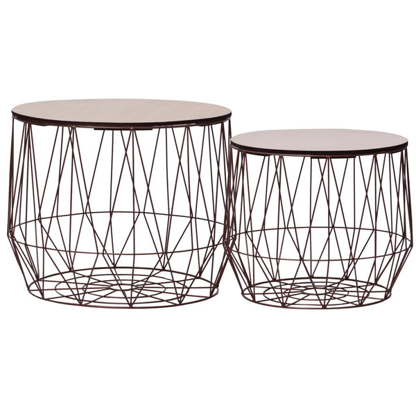 vidaXL Coffee Tables 2 pcs. Copper