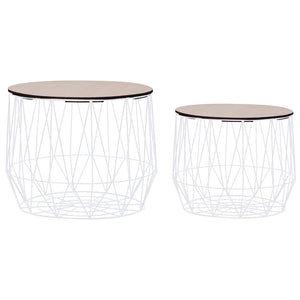 vidaXL Tables basses 2 pcs Blanc