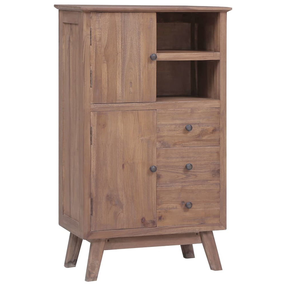 Highboard 60 x 30 x 100 cm Massivholz Teak