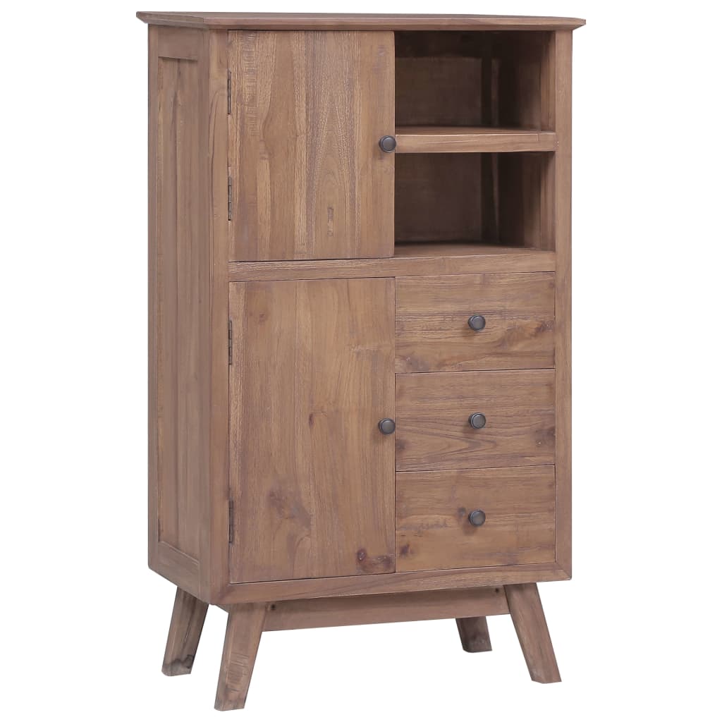 Highboard 60 x 30 x 100 cm Massivholz Teak