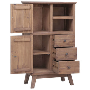 Highboard 60 x 30 x 100 cm Massivholz Teak