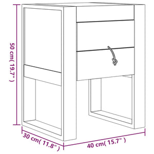 Nachttisch 40 x 30 x 50 cm Teak Massivholz