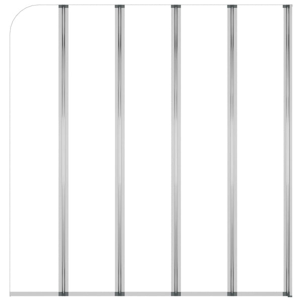 Duschabtrennung 120x140 cm Hartglas Transparent