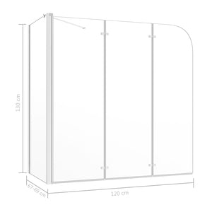 Duschabtrennung 120x69x130 cm Hartglas Transparent