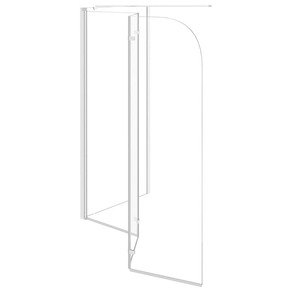 Duschabtrennung 120x69x130 cm Hartglas Transparent