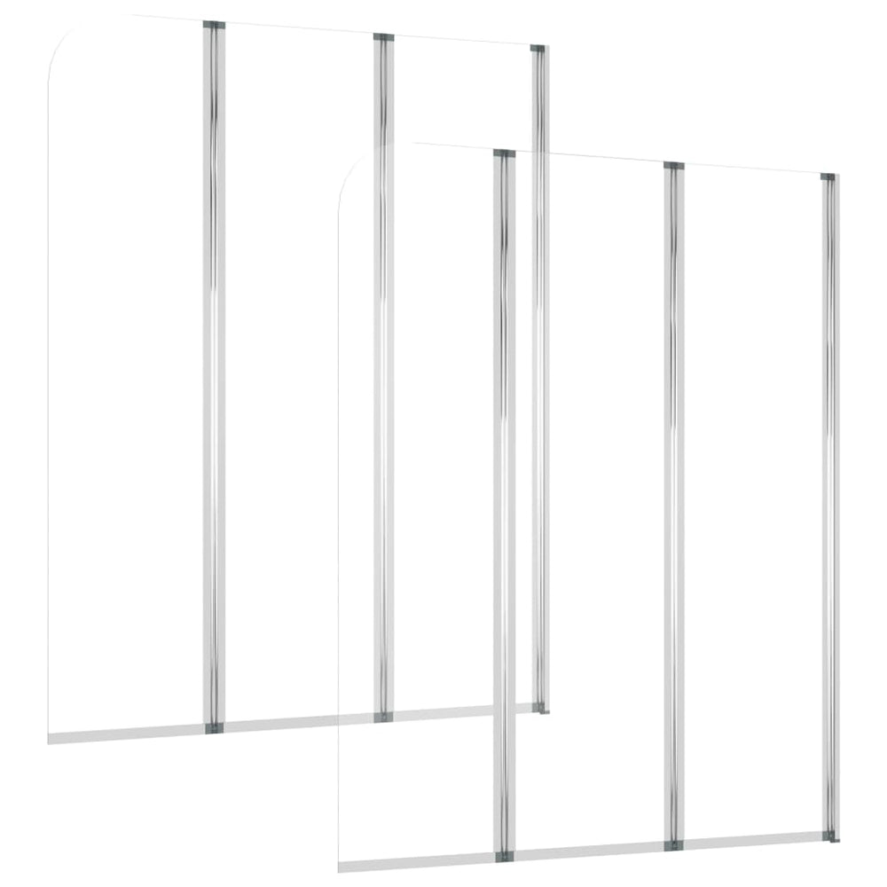 Duschabtrennungen 2 Stk. 104x130 cm Hartglas Transparent