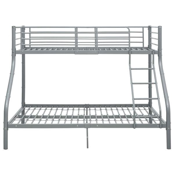 Etagenbettgestell Grau Metall 140x200 cm/90x200 cm