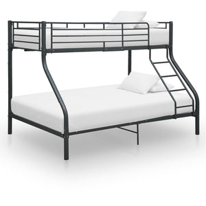 Etagenbettgestell Schwarz Metall 140x200 cm/90x200 cm