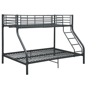Etagenbettgestell Schwarz Metall 140x200 cm/90x200 cm