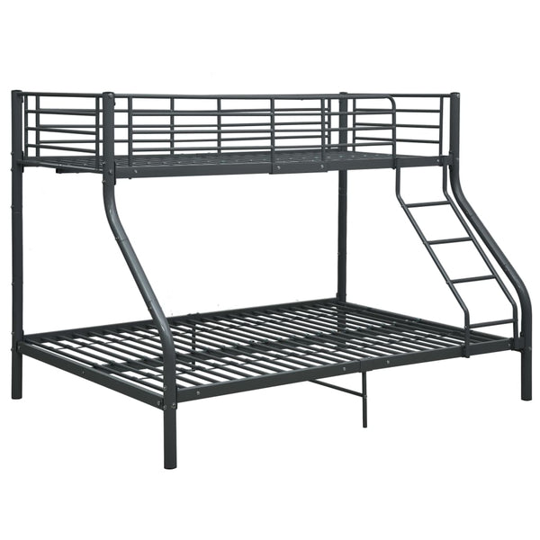 Etagenbettgestell Schwarz Metall 140x200 cm/90x200 cm