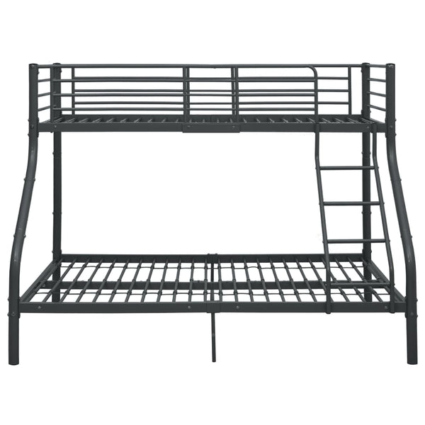 Etagenbettgestell Schwarz Metall 140x200 cm/90x200 cm