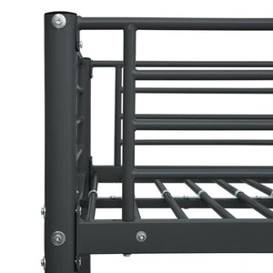 Etagenbettgestell Schwarz Metall 140x200 cm/90x200 cm