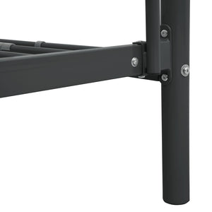 Etagenbettgestell Schwarz Metall 140x200 cm/90x200 cm