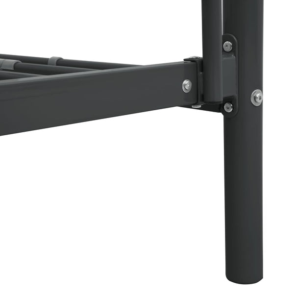 Etagenbettgestell Schwarz Metall 140x200 cm/90x200 cm