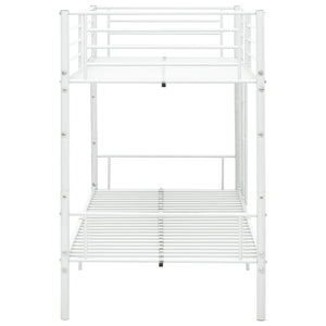 Etagenbett Weiß Metall 90×200 cm