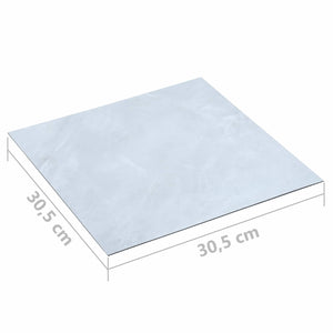 Weiße PVC Bodenplanken, 5.11 m² (55 Stk.)