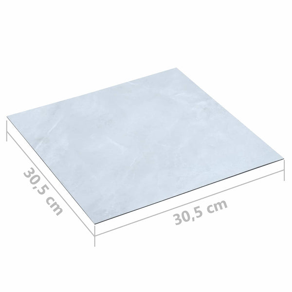 Weiße PVC Bodenplanken, 5.11 m² (55 Stk.)