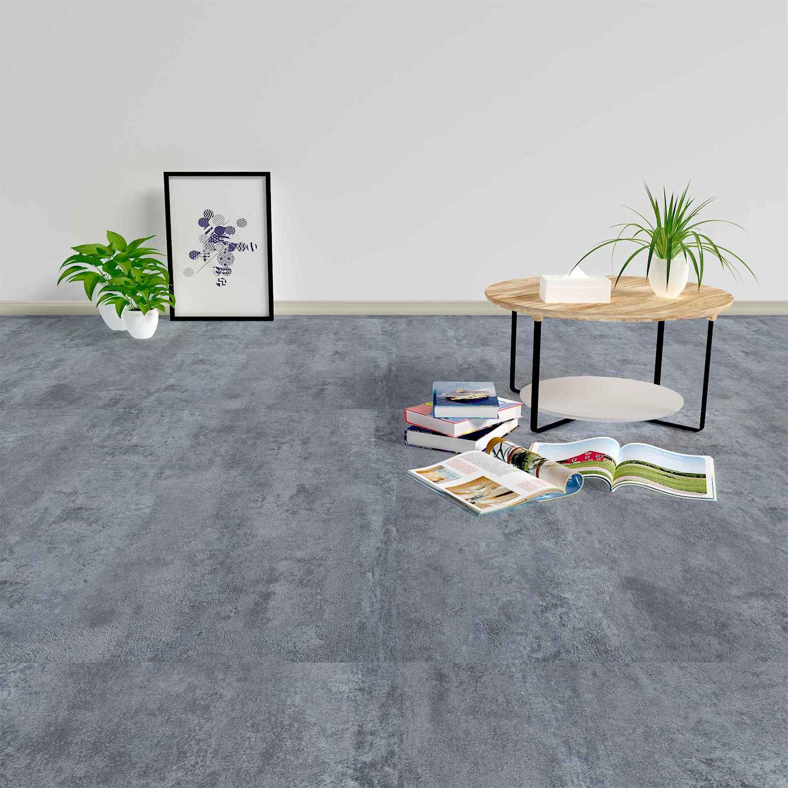 PVC Bodenfliesen Grau Marmor 5.11 m²