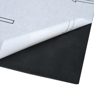 Schwarze PVC Bodenplatten, 55 Stück, 5,11 m²