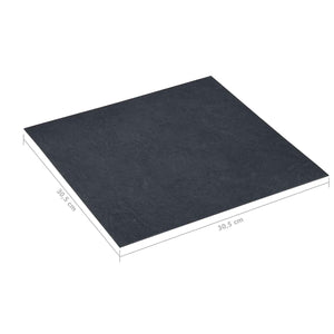 Schwarze PVC Bodenplatten, 55 Stück, 5,11 m²