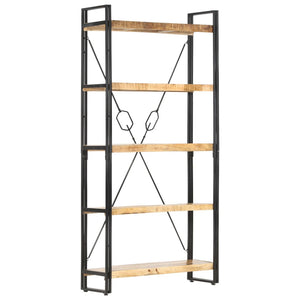 vidaXL Étagère à 5 niveaux 90 x 30 x 180 cm Bois de manguier massif