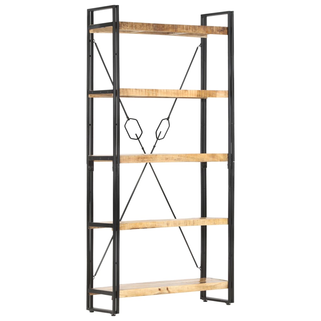 vidaXL Étagère à 5 niveaux 90 x 30 x 180 cm Bois de manguier massif