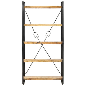 vidaXL Étagère à 5 niveaux 90 x 30 x 180 cm Bois de manguier massif