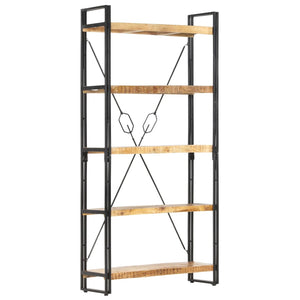 vidaXL Étagère à 5 niveaux 90 x 30 x 180 cm Bois de manguier massif