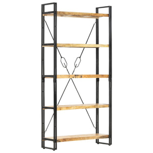 vidaXL Étagère à 5 niveaux 90 x 30 x 180 cm Bois de manguier massif