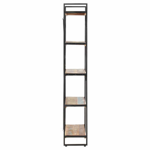 Bücherregal 5 Fächer 140x30x180 cm Altholz Massiv