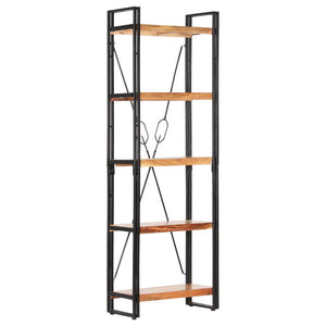 Bücherregal 5 Fächer 60x30x180 cm Akazie Massivholz